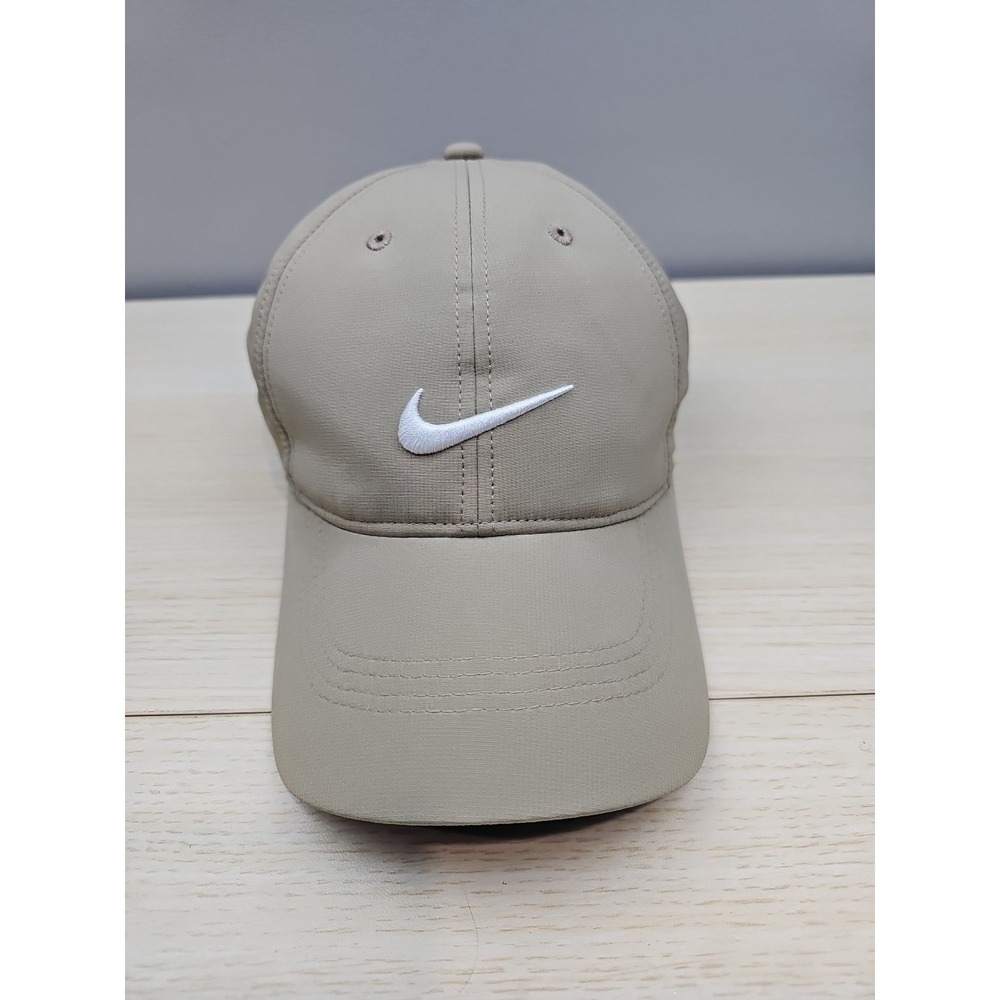 Nike Beige Baseball Cap with White Swoosh